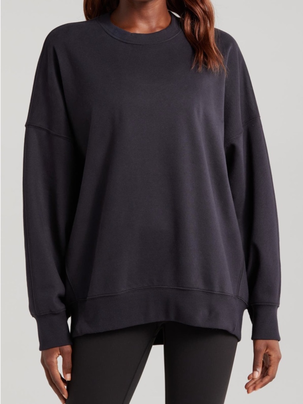 Beyond Yoga Oversized Crewneck Sweatshirt - Charcoal Black